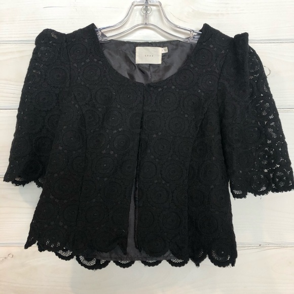 💕2 for $20 Lush Cropped Lace Cropped Blazer Cardigan, S - Picture 1 of 9